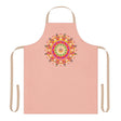 Peach Mandala Apron - Hand Drawn Art All Over Prints - Blululi