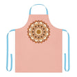 Peach Mandala Apron - Hand Drawn Art All Over Prints - Blululi