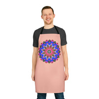 Peach Mandala Apron - Hand Drawn Art All Over Prints - Blululi