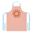 Peach Mandala Apron - Hand Drawn Art All Over Prints - Blululi