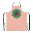 Peach Mandala Apron - Hand Drawn Art All Over Prints - Blululi