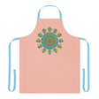 Peach Mandala Apron - Hand Drawn Art All Over Prints - Blululi