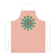 Peach Mandala Apron - Hand Drawn Art All Over Prints - Blululi