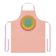 Peach Mandala Apron - Hand Drawn Art All Over Prints - Blululi