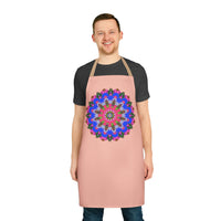 Peach Mandala Apron - Hand Drawn Art All Over Prints - Blululi