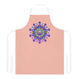 Peach Mandala Apron - Hand Drawn Art All Over Prints - Blululi