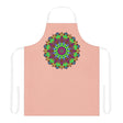 Peach Mandala Apron - Hand Drawn Art All Over Prints - Blululi