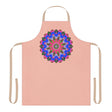 Peach Mandala Apron - Hand Drawn Art All Over Prints - Blululi