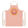 Peach Mandala Apron - Hand - Drawn Art All Over Prints - Blululi
