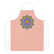 Peach Mandala Apron - Hand Drawn Art All Over Prints - Blululi