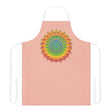 Peach Mandala Apron - Hand Drawn Art All Over Prints - Blululi