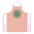 Peach Mandala Apron - Hand Drawn Art All Over Prints - Blululi