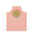 Peach Mandala Apron - Hand - Drawn Art All Over Prints - Blululi