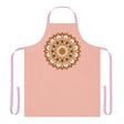 Peach Mandala Apron - Hand Drawn Art All Over Prints - Blululi