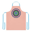 Peach Mandala Apron - Hand Drawn Art All Over Prints - Blululi