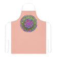 Peach Mandala Apron - Hand Drawn Art All Over Prints - Blululi