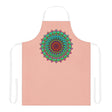 Peach Mandala Apron - Hand Drawn Art All Over Prints - Blululi