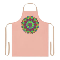 Peach Mandala Apron - Hand Drawn Art All Over Prints - Blululi