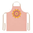 Peach Mandala Apron - Hand Drawn Art All Over Prints - Blululi