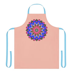 Peach Mandala Apron - Hand Drawn Art All Over Prints - Blululi