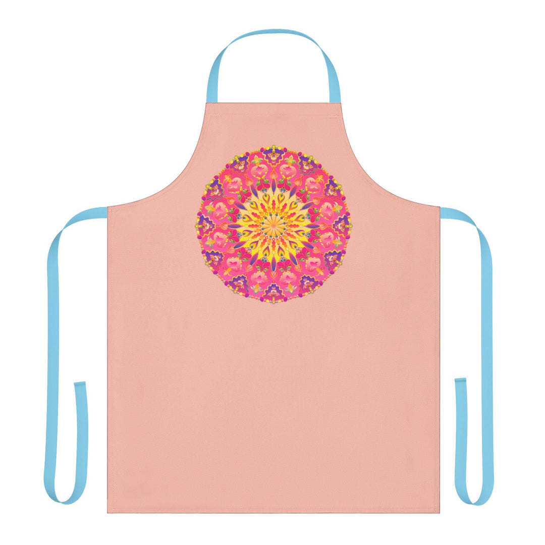 Peach Mandala Apron - Hand Drawn Art Kitchen All Over Prints - Blululi