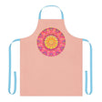 Peach Mandala Apron - Hand Drawn Art Kitchen All Over Prints - Blululi