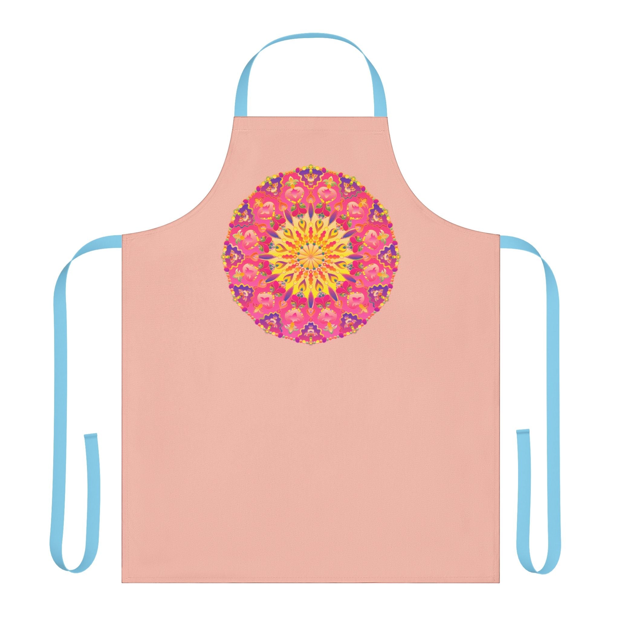 Peach Mandala Apron - Hand Drawn Art Kitchen All Over Prints - Blululi