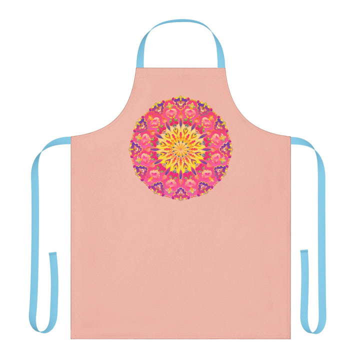 Peach Mandala Apron - Hand Drawn Art Kitchen All Over Prints - Blululi