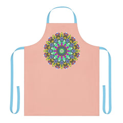 Peach Mandala Apron - Hand Drawn Art Kitchen All Over Prints - Blululi