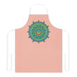 Peach Mandala Apron - Hand - Drawn Art Kitchen All Over Prints - Blululi