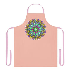 Peach Mandala Apron - Hand Drawn Art Kitchen All Over Prints - Blululi