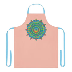 Peach Mandala Apron - Hand - Drawn Art Kitchen All Over Prints - Blululi