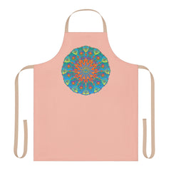Peach Mandala Apron - Hand Drawn Art Kitchen Decor All Over Prints - Blululi