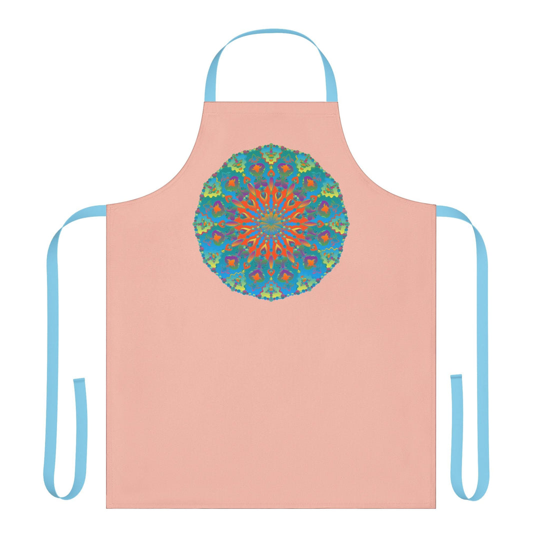 Peach Mandala Apron - Hand Drawn Art Kitchen Decor All Over Prints - Blululi