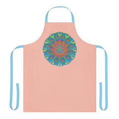 Peach Mandala Apron - Hand Drawn Art Kitchen Decor All Over Prints - Blululi