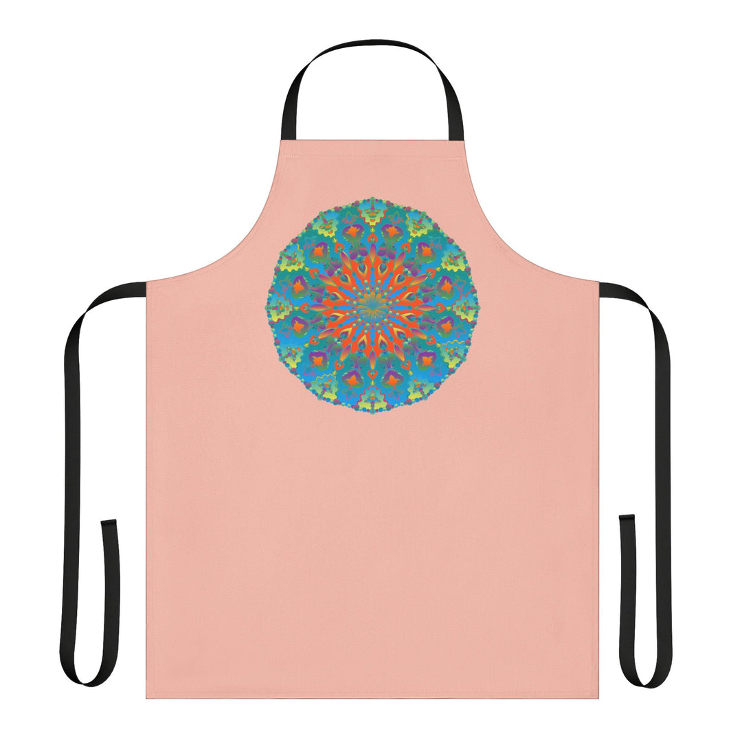 Peach Mandala Apron - Hand Drawn Art Kitchen Decor All Over Prints - Blululi