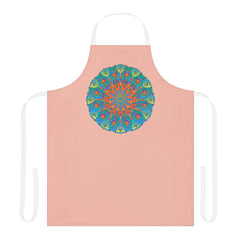Peach Mandala Apron - Hand Drawn Art Kitchen Decor All Over Prints - Blululi