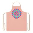 Peach Mandala Apron - Hand - Drawn Floral Art All Over Prints - Blululi
