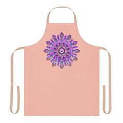 Peach Mandala Apron - Purple, Pink, Gold Art All Over Prints - Blululi