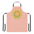 Peach Mandala Art Apron - Hand Drawn Design All Over Prints - Blululi