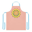 Peach Mandala Art Apron - Hand Drawn Design All Over Prints - Blululi