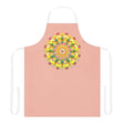 Peach Mandala Art Apron - Hand Drawn Design All Over Prints - Blululi