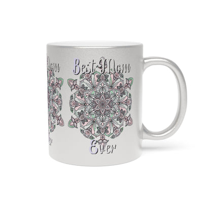 Perfect Birthday Gift for Mom - "Best Mom Ever" Metallic Mug (Silver/Gold) - Blululi