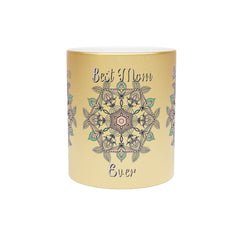 Perfect Birthday Gift for Mom - "Best Mom Ever" Metallic Mug (Silver/Gold) - Blululi