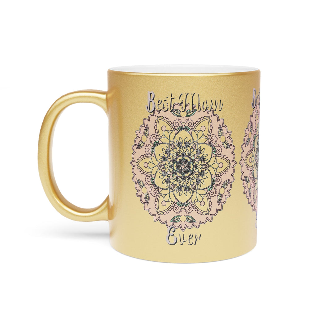 Perfect Birthday Gift for Mom - "Best Mom Ever" Metallic Mug (Silver/Gold) - Blululi