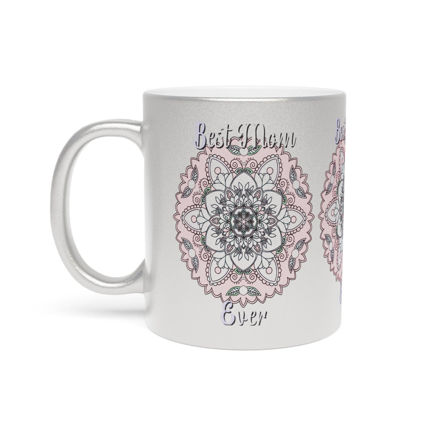 Perfect Birthday Gift for Mom - "Best Mom Ever" Metallic Mug (Silver/Gold) - Blululi