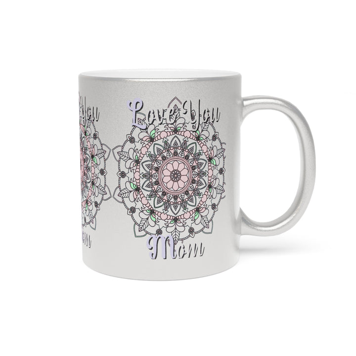 Perfect Birthday Gift for Mom - "Love You Mom" Metallic Mug (Silver/Gold) - Blululi