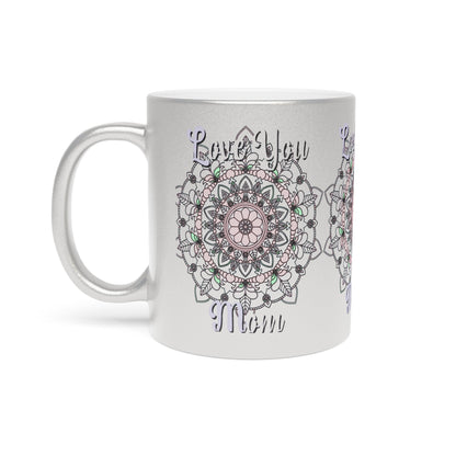 Perfect Birthday Gift for Mom - "Love You Mom" Metallic Mug (Silver/Gold) - Blululi