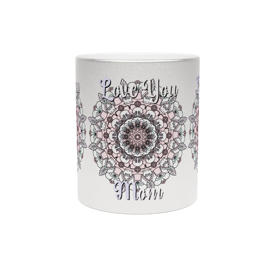 Perfect Birthday Gift for Mom - "Love You Mom" Metallic Mug (Silver/Gold) - Blululi