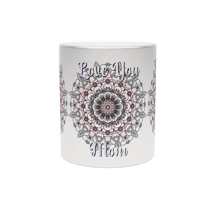 Perfect Birthday Gift for Mom - "Love You Mom" Metallic Mug (Silver/Gold) - Blululi